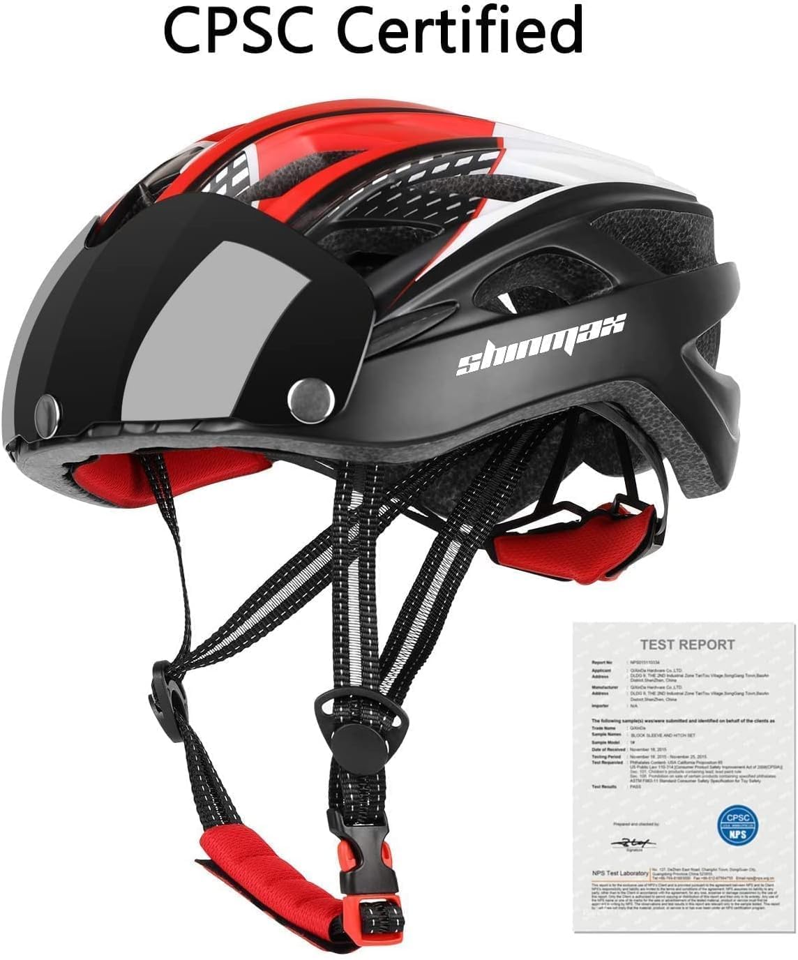 Casco da Bici da Uomo, KINGLEAD Casco da Bici con Luce Casco da Adulto con Visiera Magnetica Casco da Bici MTB, Casco da Bici da Strada Leggero Regolabile (KL-19)