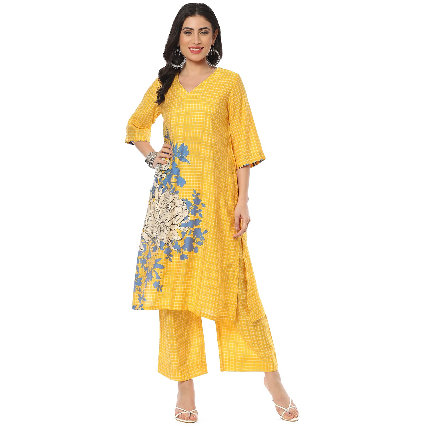 BIBA Women Viscose Straight Printed 2 Piece Set