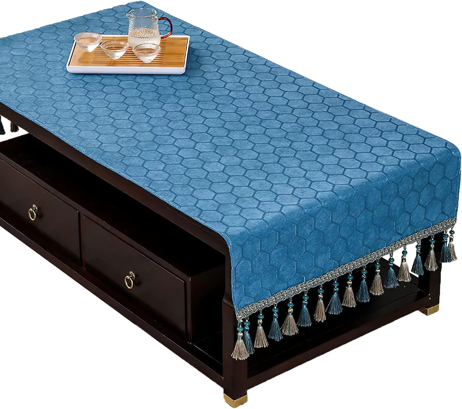 Coffee Table Cloth Coffee Table Cover with Tassel,Rectangle Coffee