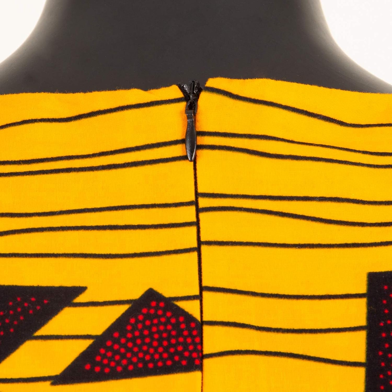 African Dresses for Women Ankara Print Sleeveless A-line Dress with Belt Dashiki Casual Party Wedding - Image 6