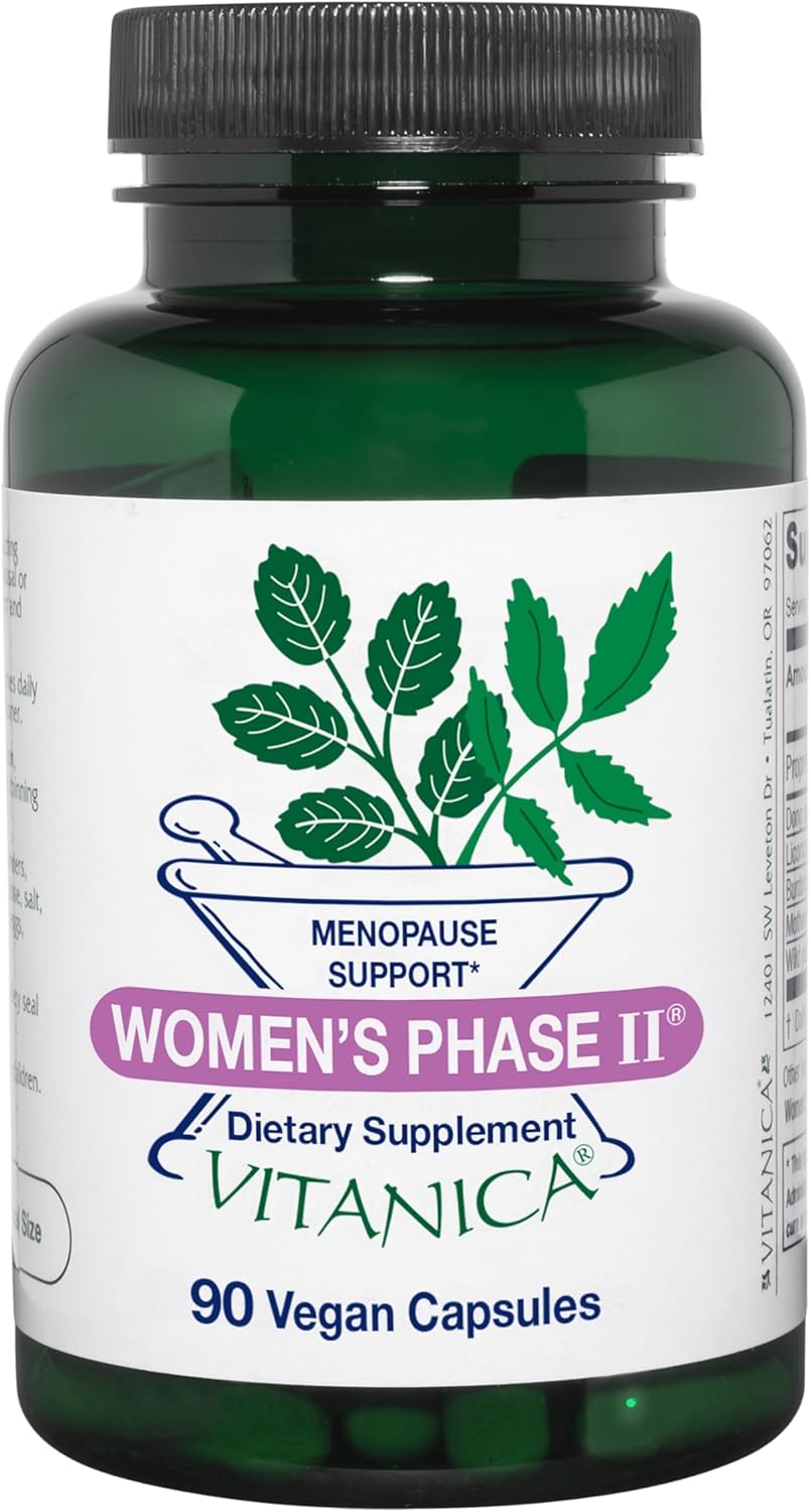 Vitanica Women's Phase II, Menopause Support, Vegan, 90 Capsules