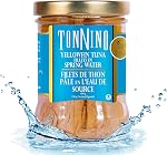 Tonnino Yellowfin Tuna en huile d'olive avec poivre noir 190g - Gourmet: Omega-3, Paquets de thon à haute teneur en protéines, sans gluten et prêts à manger pour la salade de thon et le poisson à base de thon Alternative au saumon