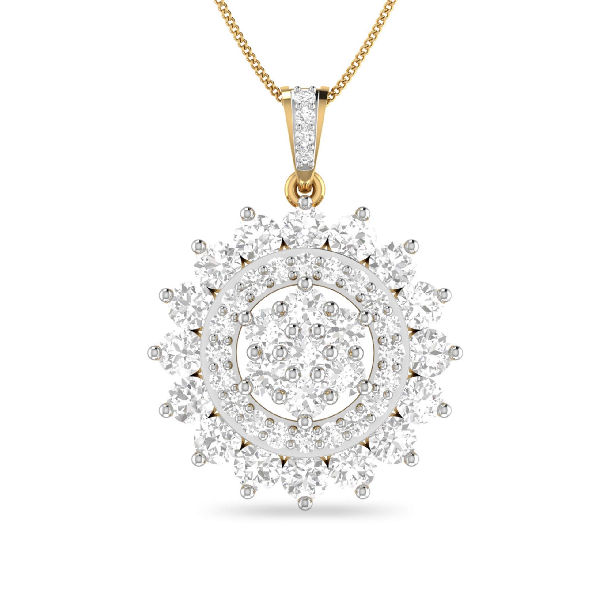 pc jeweller Yellow Gold and Solitaire Pendant for Women-picture-31