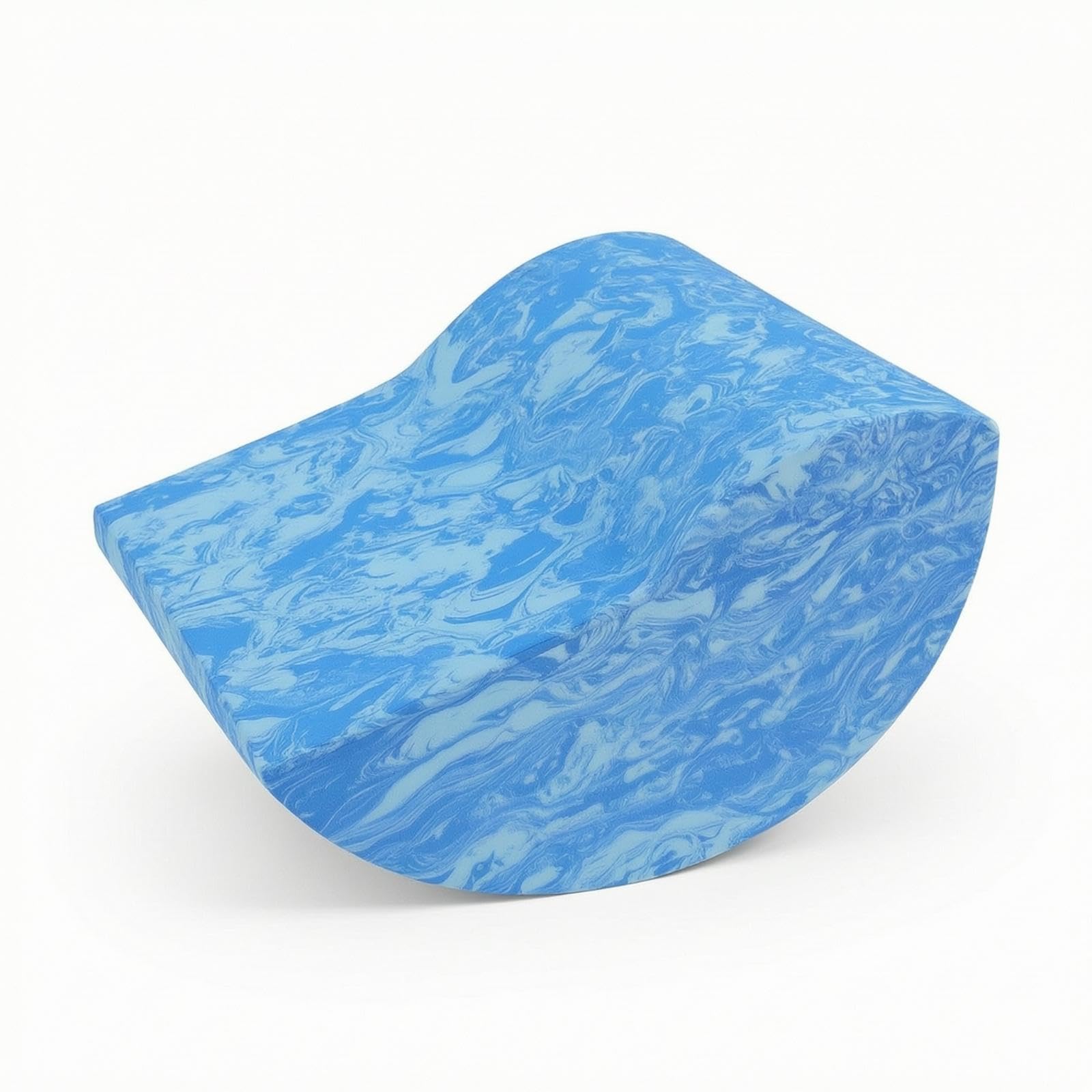 Unsteady Base Puff-Shaped-Shaped Stretch Block with Curved Bottom Marbled Exercise Wedge for Yogis, Pilates Enthusiasts, Home Workouts-image-4