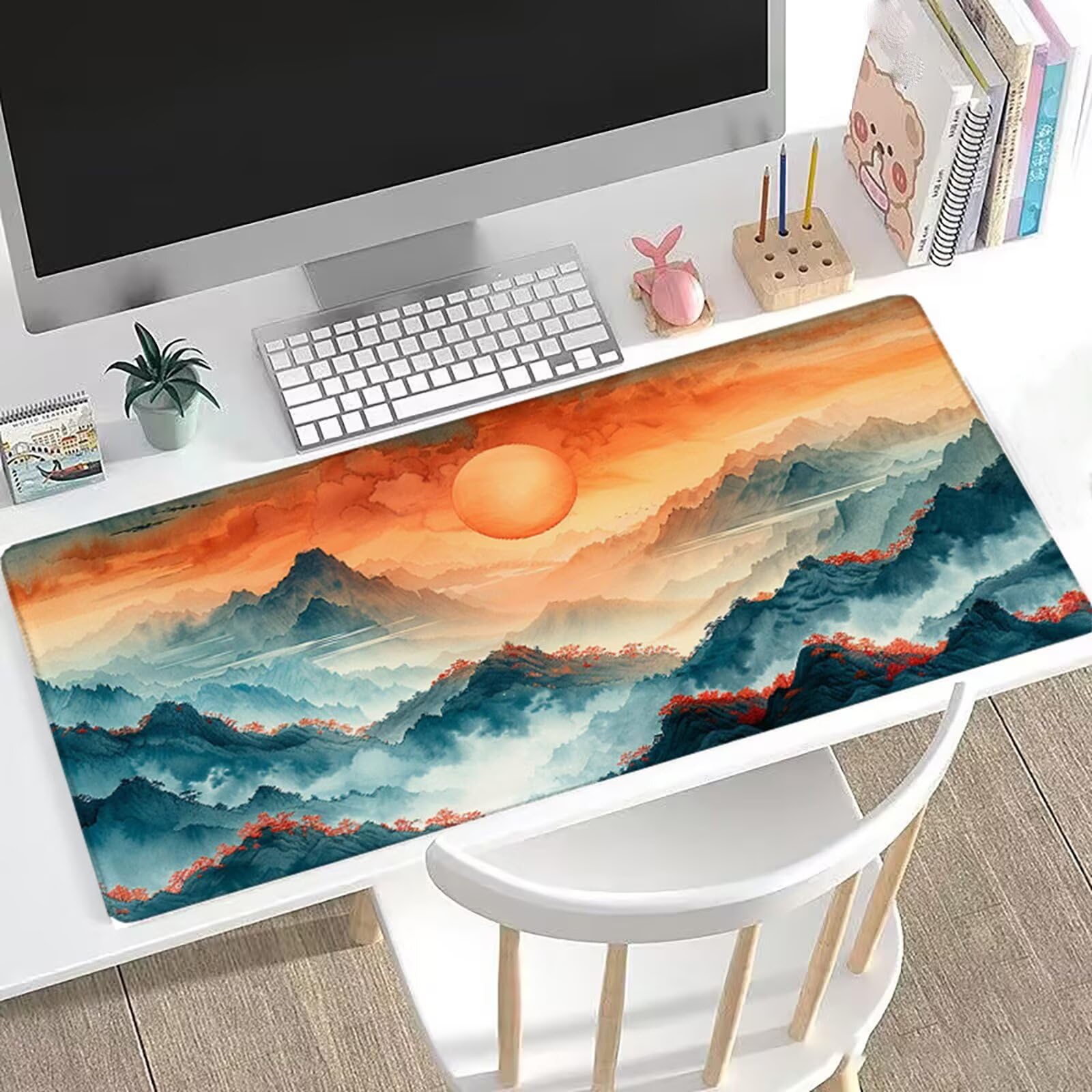 Niebieska podkładka pod mysz gamingową XXL, 1200 x 600 mm, duża, czerwona, podkładka pod mysz, antypoślizgowa konstrukcja, lepsza kontrola, podkładka na biurko, wyposażenie domu, klawiaturę i