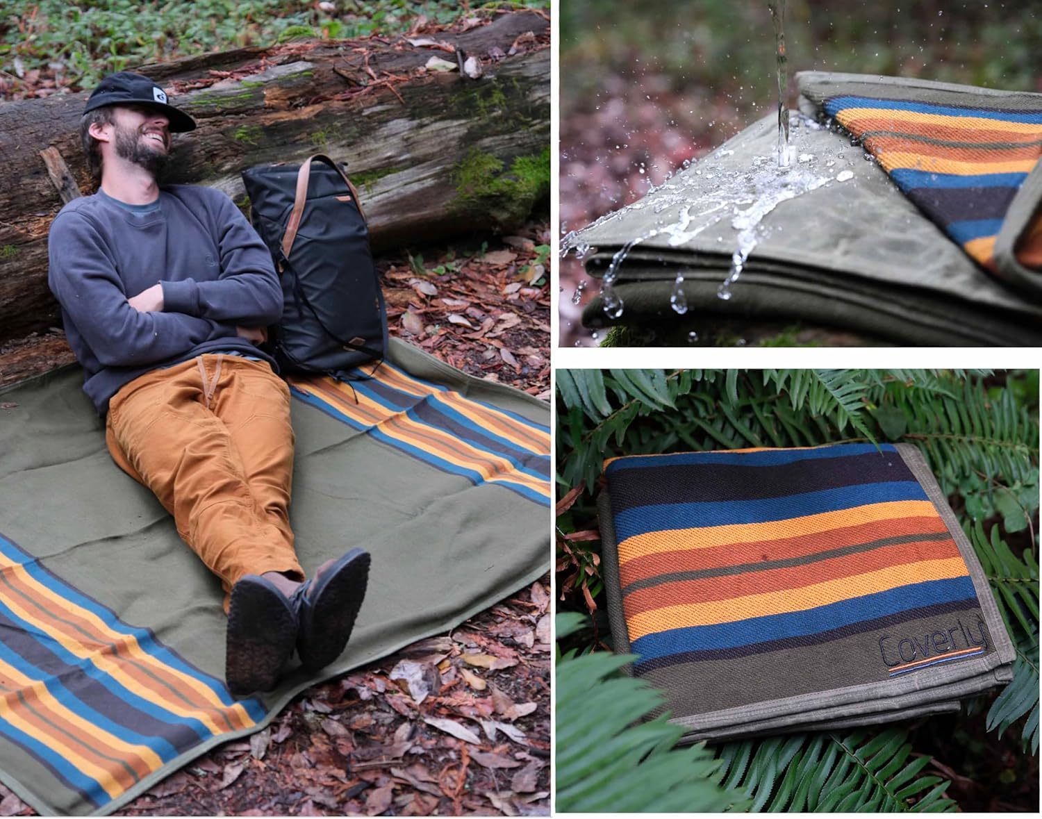 WP West Path Waxed Canvas Camping Blanket & Bedroll – Waterproof Canvas Blanket, Oilskin Outdoor Blanket, Camp Blanket, Bushcraft Ground Cloth (Olive, XL)