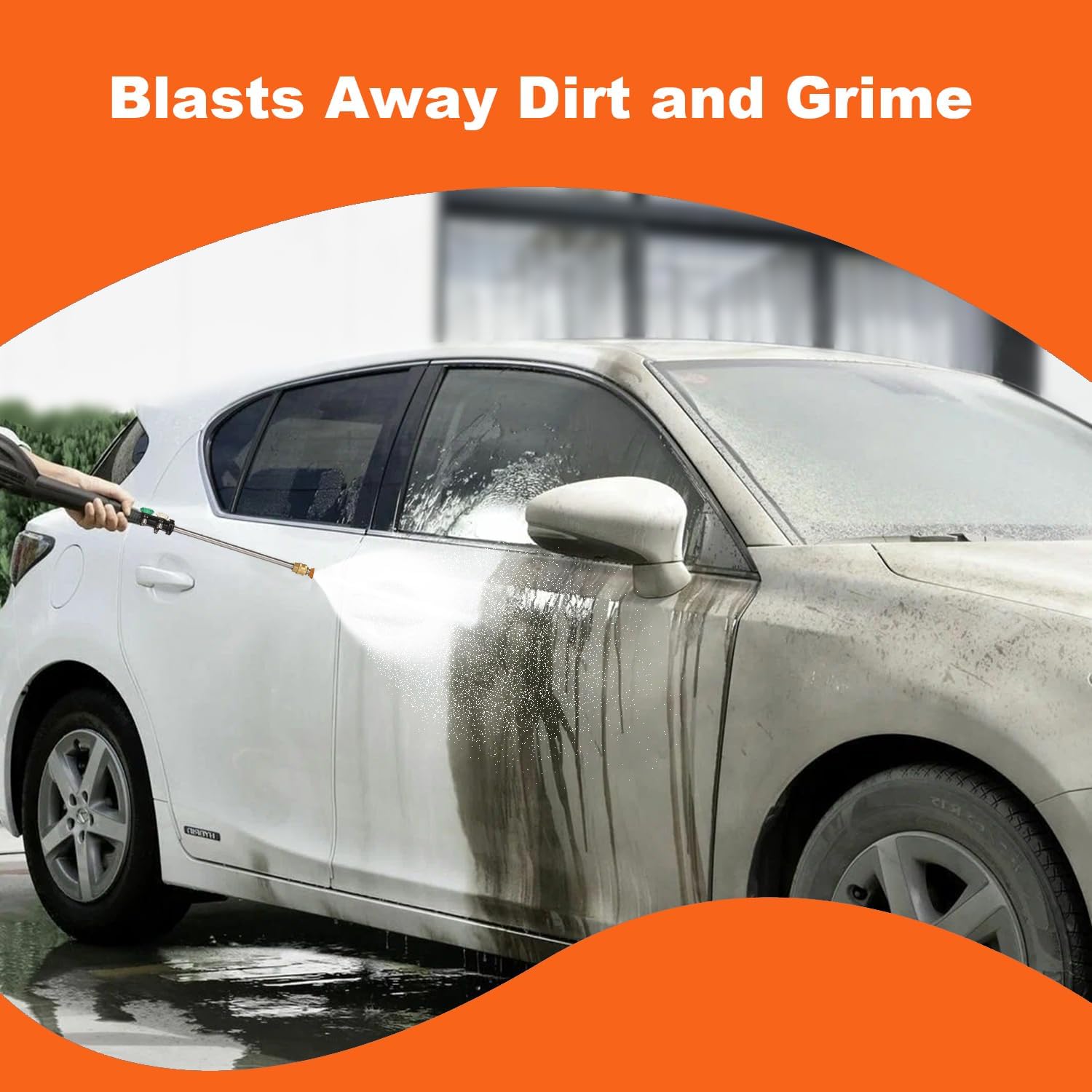 Pressure Cleaner 5000PSI Power Cleaners Powered with 33ft Hose, 4 Nozzle and Foam Cannon, PowerCleaners Cleaner Machine for Home, Cars, Orange