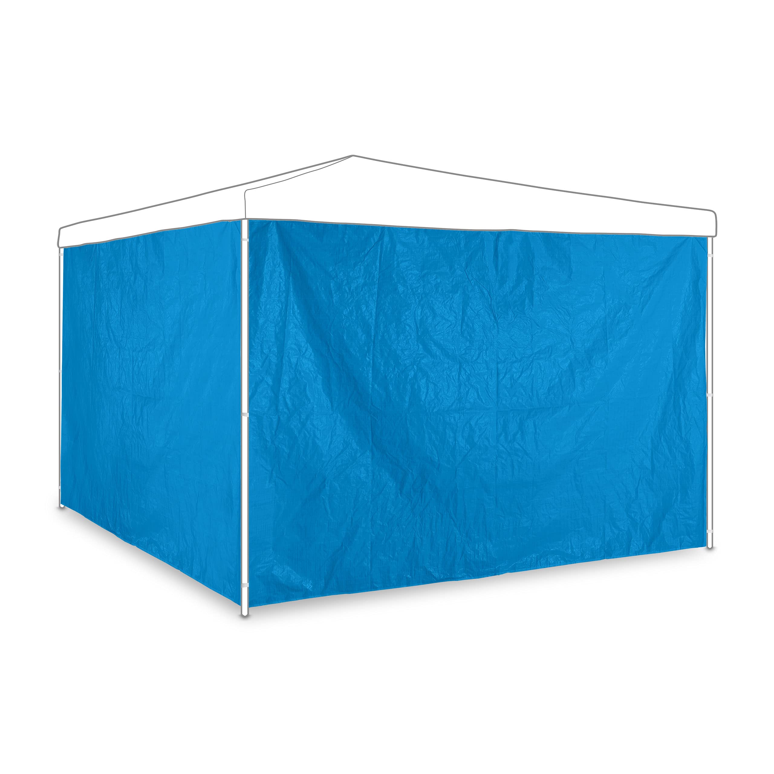 Relaxdays Tende per Gazebo Laterali, Set da 2, Telo Impermeabile in PVC, Pareti 3x2 m, Senza Finestre, Parasole, Blu