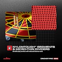 Vista 3 de Arachnid Cricket Pro Tournament-Quality Dartboard with 35 Games and 318 Variations (6 Cricket Games)