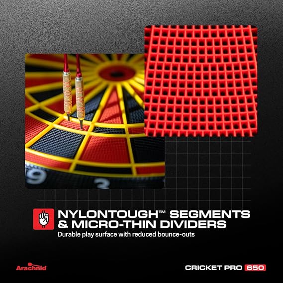 Arachnid Cricket Pro Tournament-Quality Electronic Dartboard up to 40 Games and 315 Variations (Including Popular Cricket Modes)