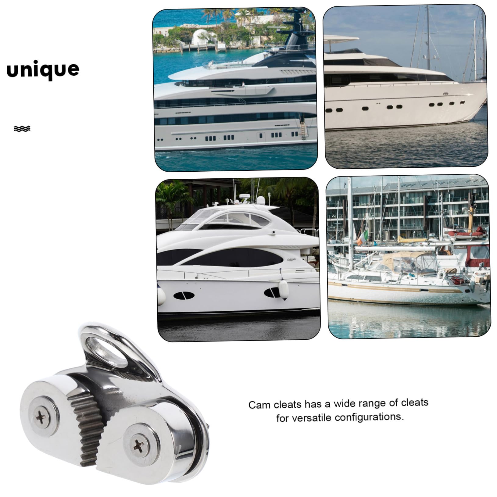 BESTonZON 316 Taquet Coinceur pour Voilier Harnais Taquet à Came pour Bateau Doubler Accessoire De Bateau Taquets De Bateau Taquet à Came avec Marin d'acier Canoë Accessoires De Bateau Marin