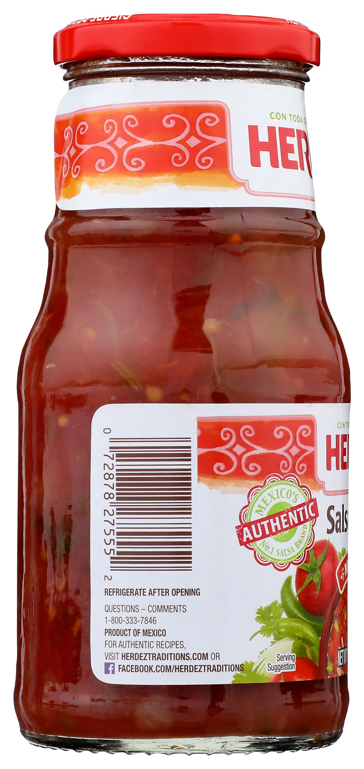 Herdez Casera Medium Salsa, 16 Ounce -- 12 per case. by Herdez