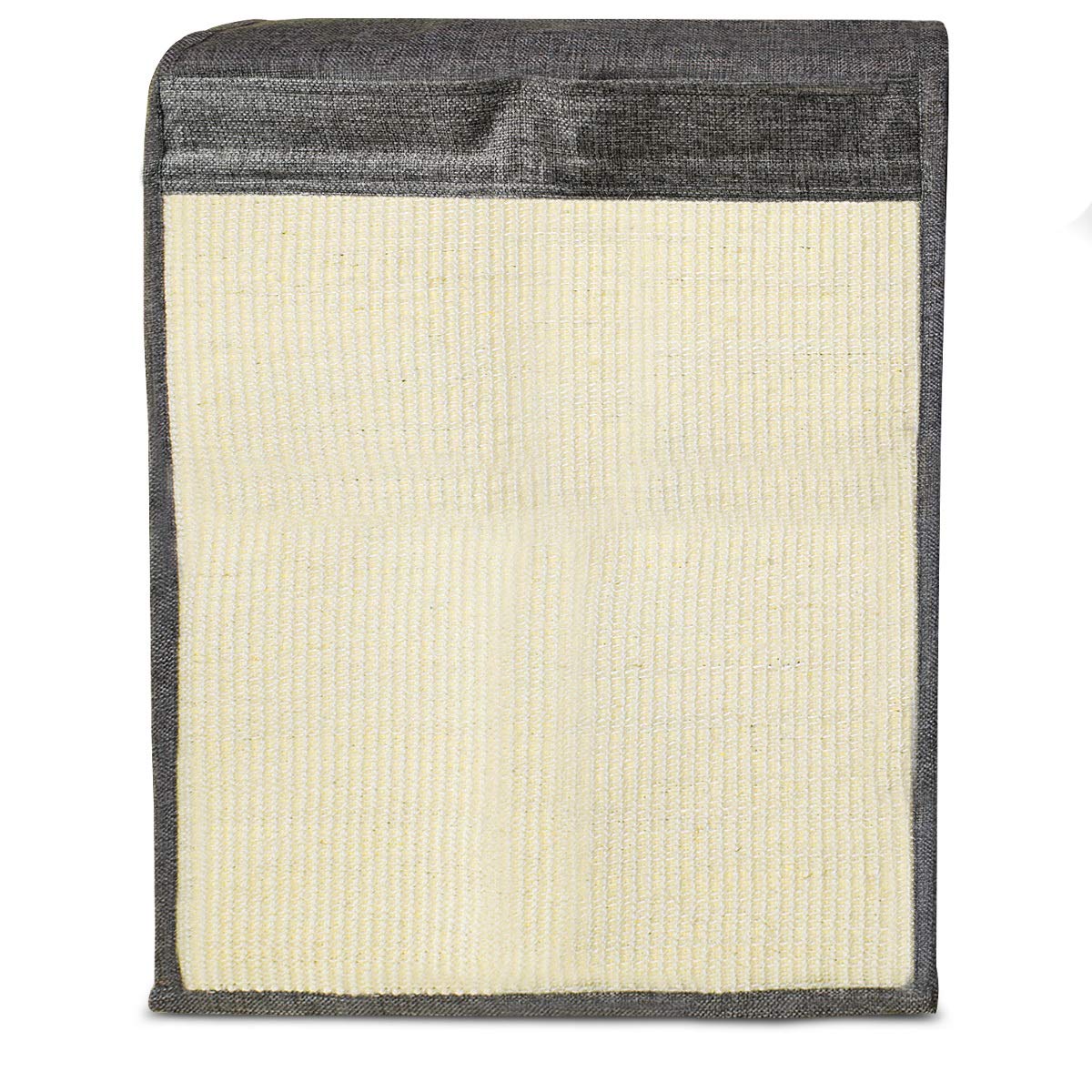 Navaris Cat Scratch Armrest Organiser - Natural Sisal Furniture Protector Scratching Pad for Cats - Scratcher Mat Cover for Sofa - Dark Grey, White