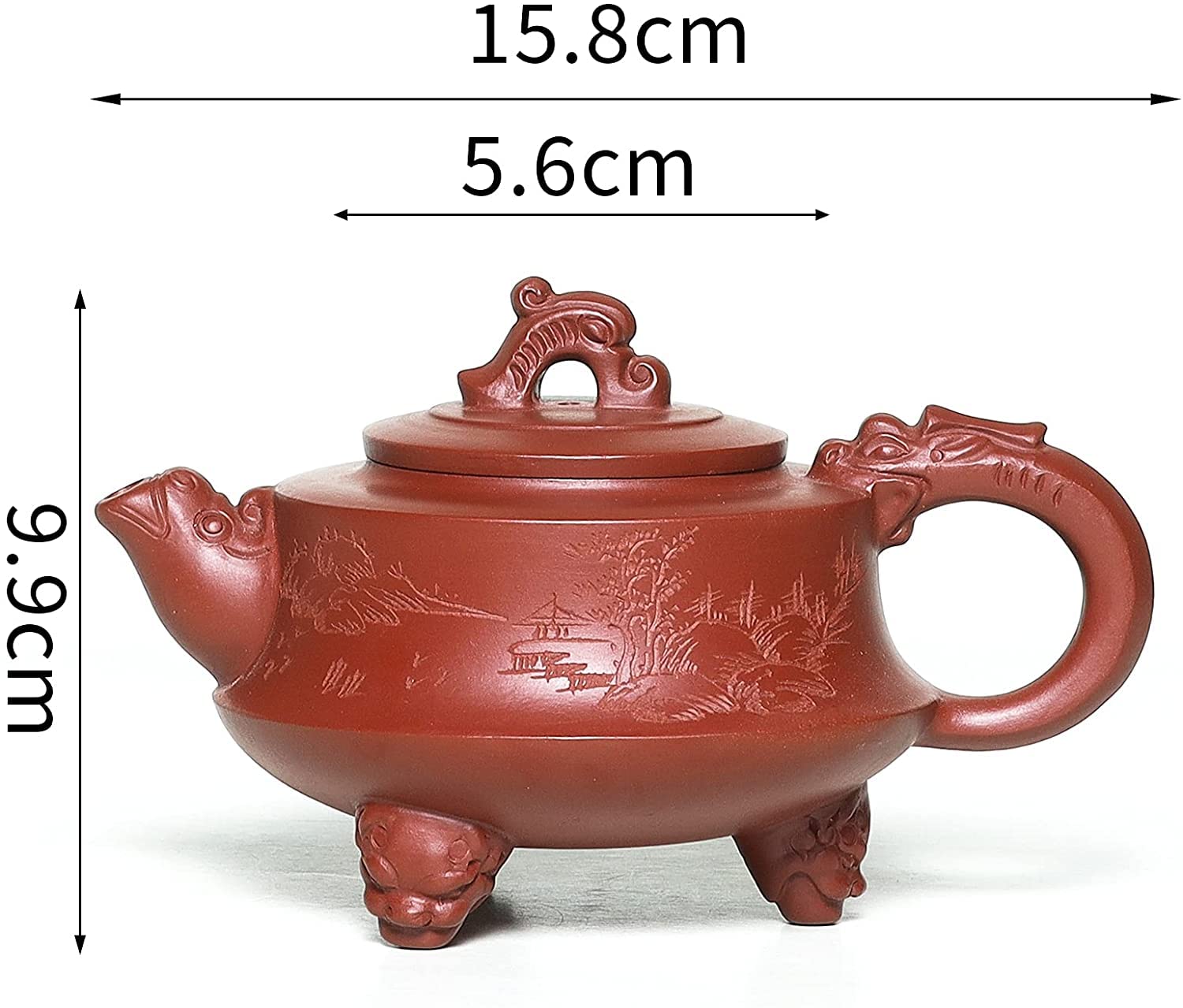 Amazon | SILINE中国陶磁器お茶セット-本物の宜興紫砂茶壶275cc お茶を 
