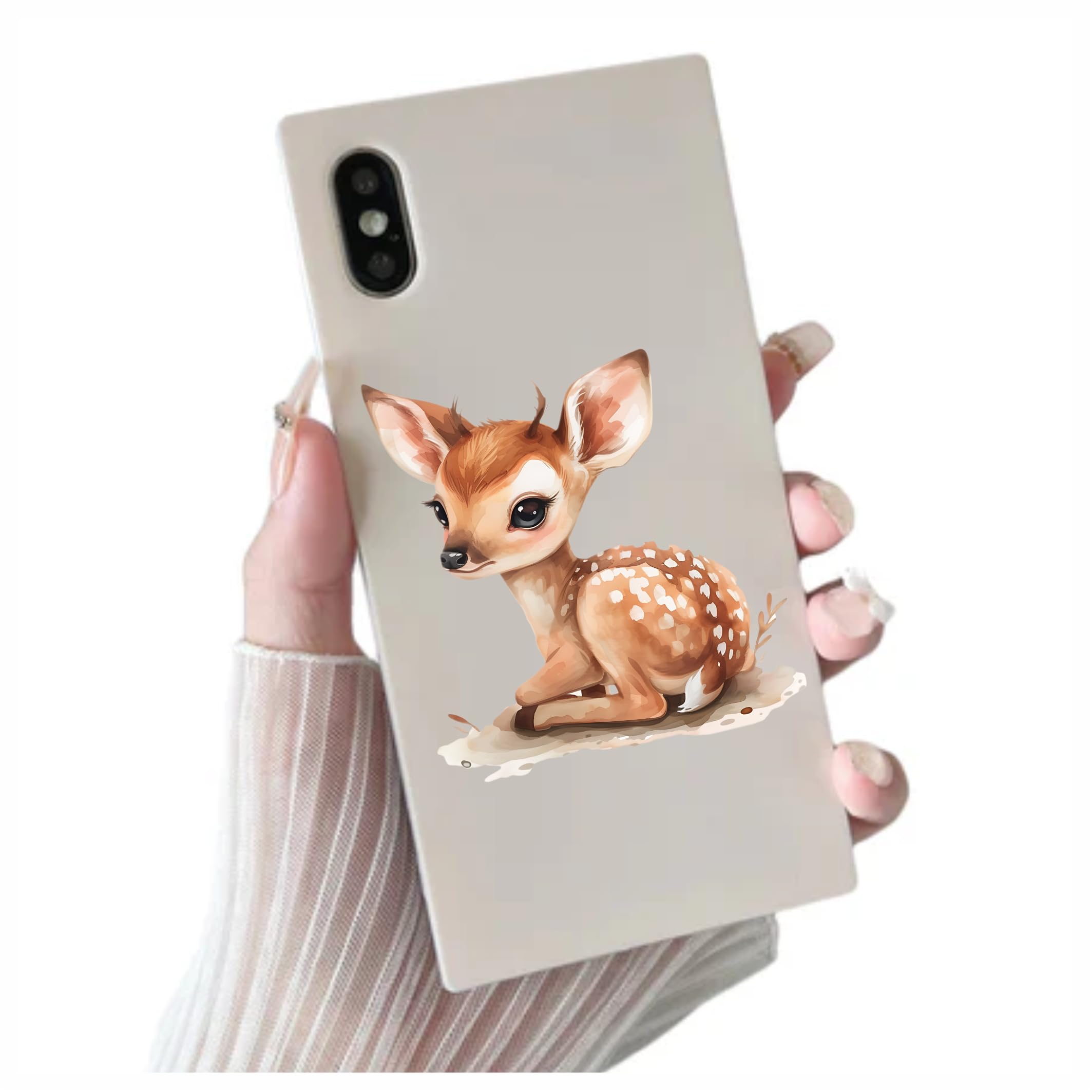 x4 Baby Deer Vinyl Stickers Cover Marks Non Transparent Waterproof Nursery Decals 1@ 20cm Tall Ideal for Toilets car, Toybox - Image 4