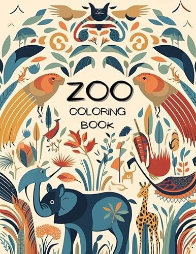 Zoo Coloring Book Relaxing and Expressive Coloring Book Designed for Both Kids and Adults