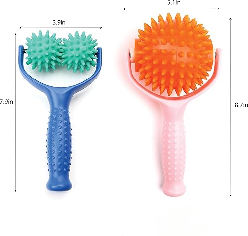 Miniatura 2 de 2 bolas de masaje de mano con pinchos, compactas y portátiles, herramientas de relajación muscular con mango profundo para aliviar el dolor y la