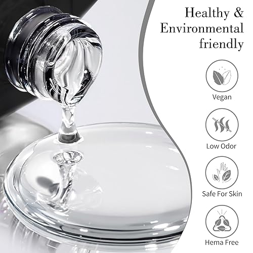 Miniatura 5 de CANNI Gel reforzador de uñas  Esmalte endurecedor reparador para uñas débiles y dañadas, remojo transparente, arte de uñas de larga duración para