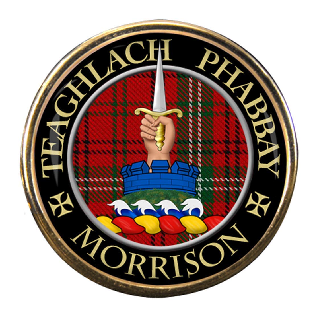 Family-Crests.com Men's Gold Morrison Scottish Clan Pin Badge