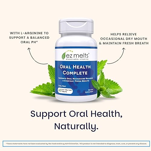 Miniatura 6 de EZ Melts Oral Health Complete - Probiótico oral - Apoya la salud de las encías, el aliento fresco y ayuda a aliviar la boca seca ocasional, sin