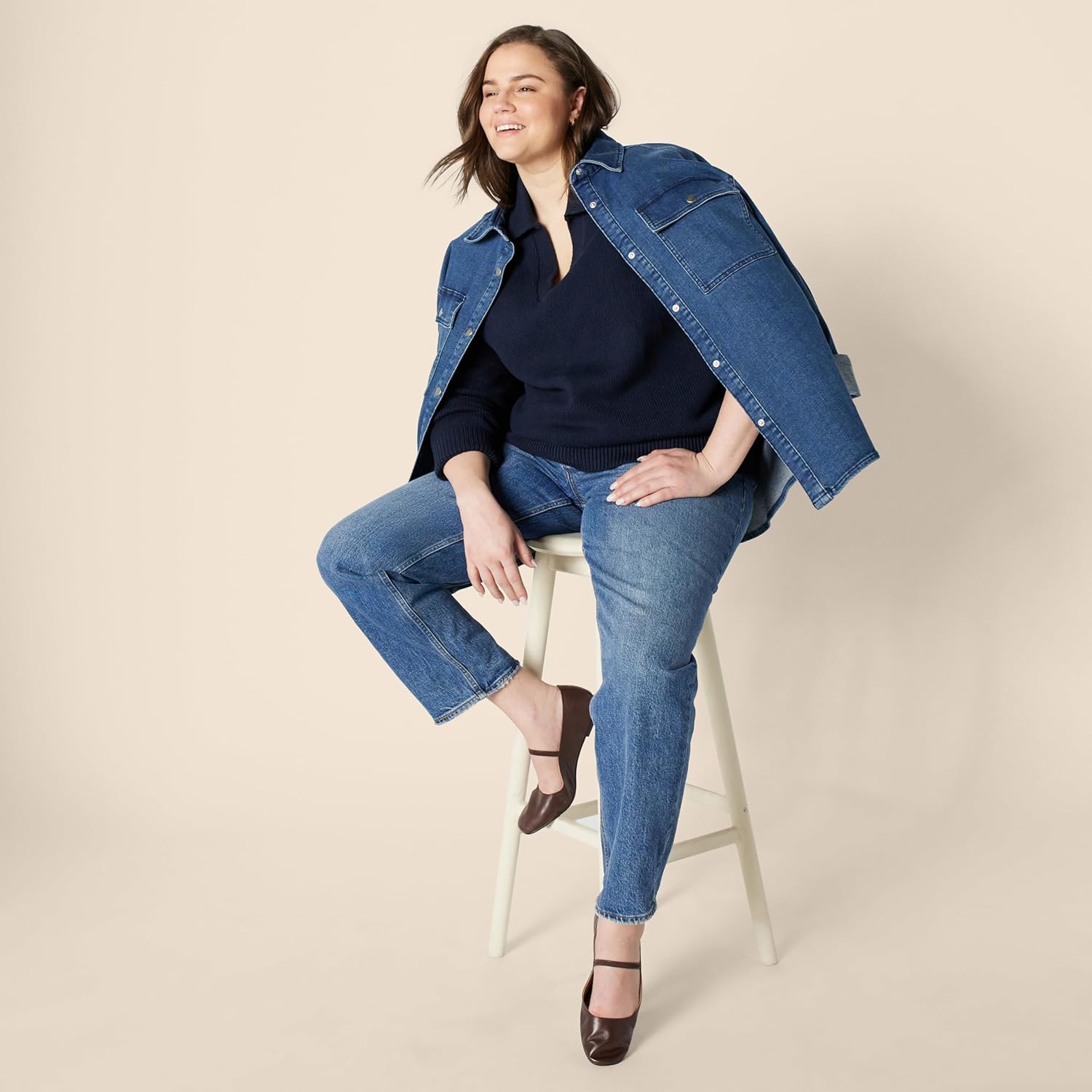 Amazon Essentials Women's Regular-Fit Midweight Cotton Polo Pullover Sweater - Image 7