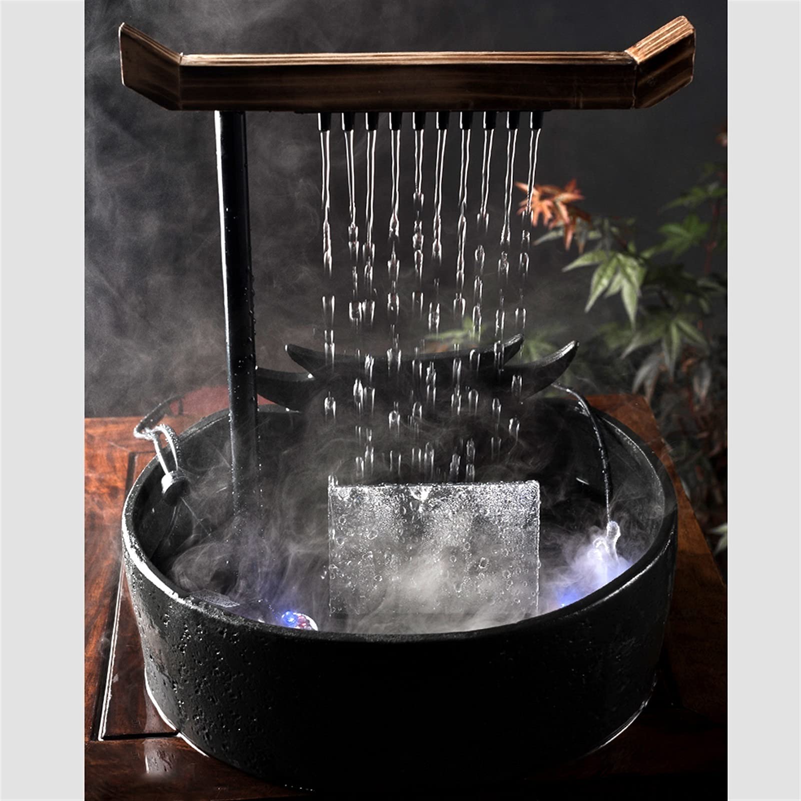Fontana d'acqua da tavolo per interni, in ceramica, portatile e rilassante, per migliorare il tuo spazio con serenità e ambiente tranquillo