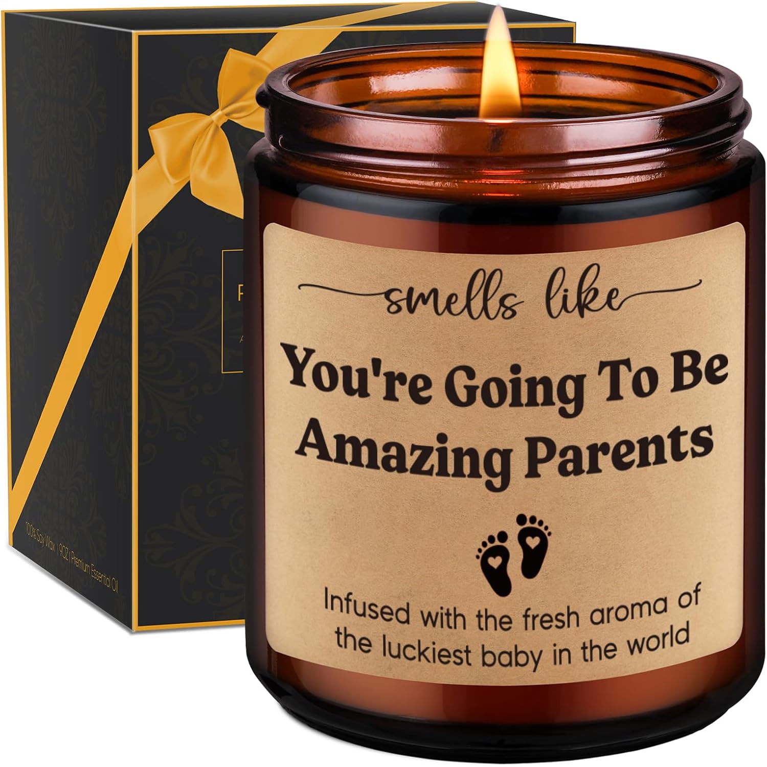 GSPY Candles, New Parents Gifts for Couples, Mom to be, New Dad - Pregnancy, First Mothers Day, 1st Fathers Day, Gender Reveal Gifts for Parents to be, First Time Dad, Expecting Mom, Pregnant Mommy