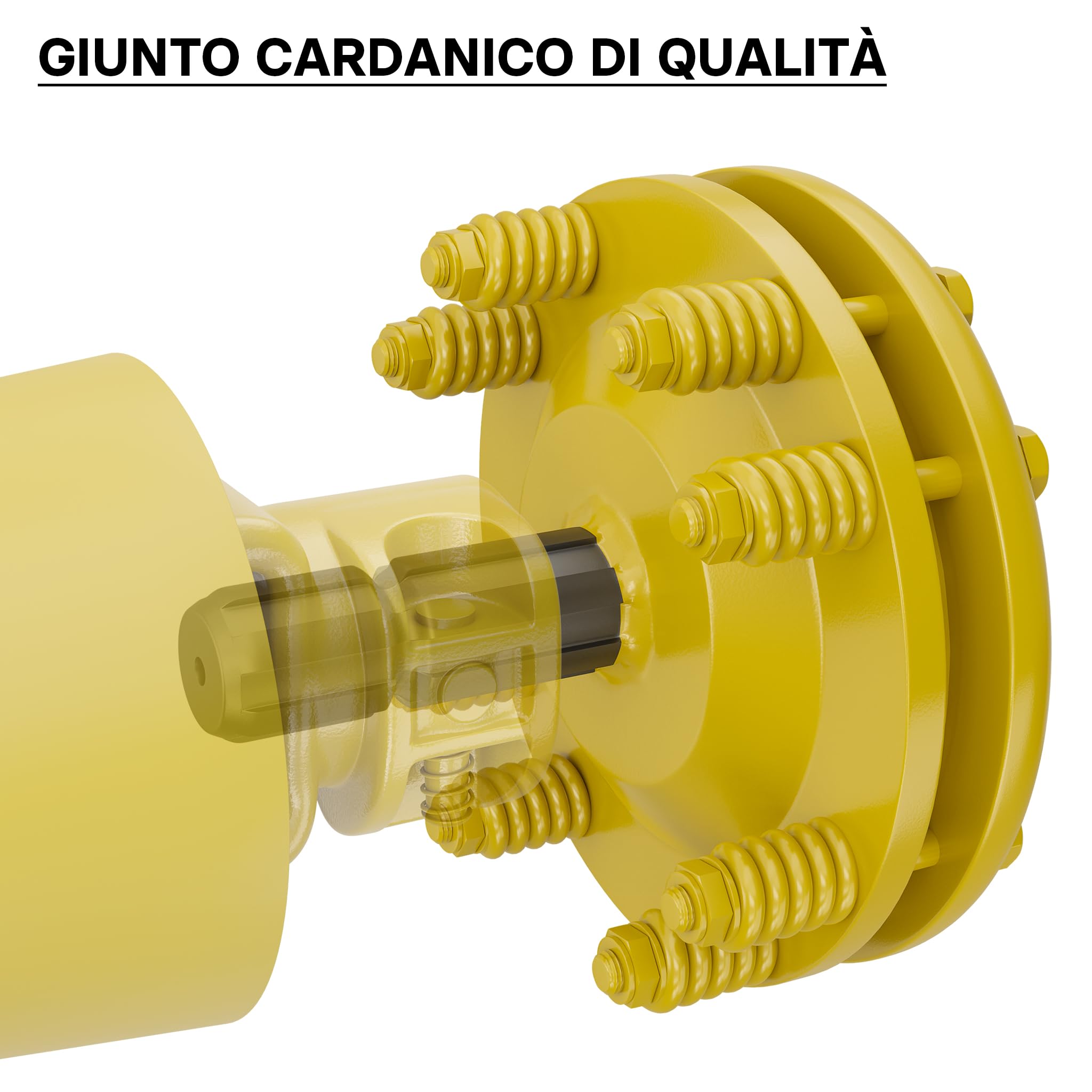 Wiltec Frizione per Albero cardanico scanalato a 6 Denti Filetto Esterno e  Interno 1 3/8