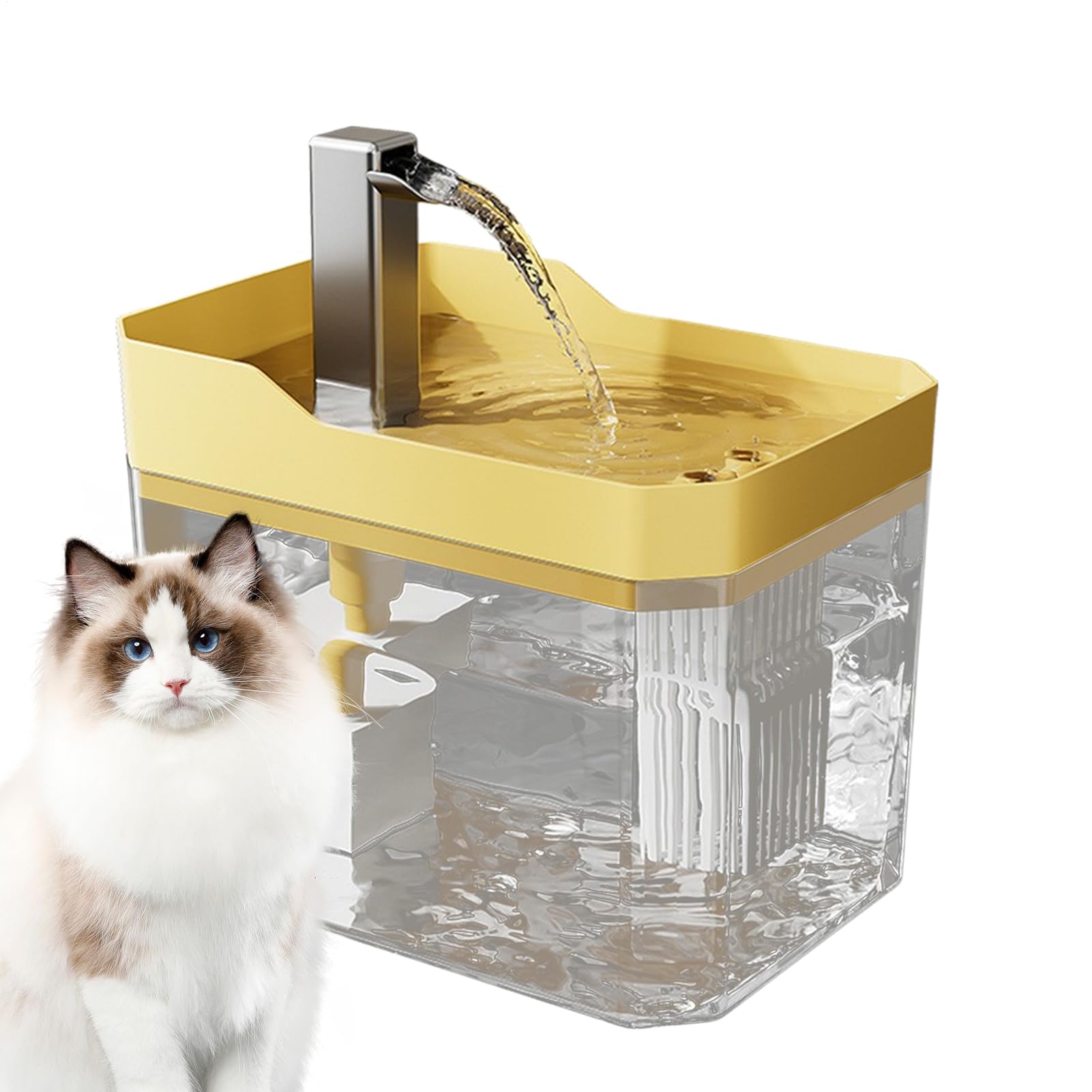 Fuente automática para gatos y perros con cuenco antiderrame para el hogar