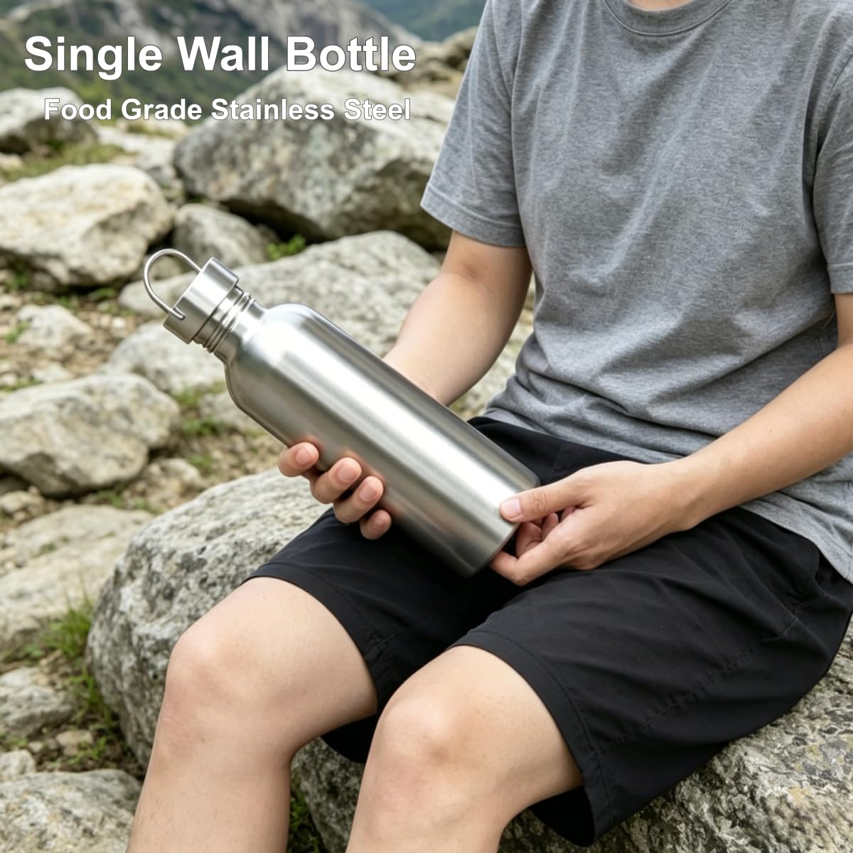 Amazon.com: CDJ 25 oz Single Walled Stainless Steel Leak Proof