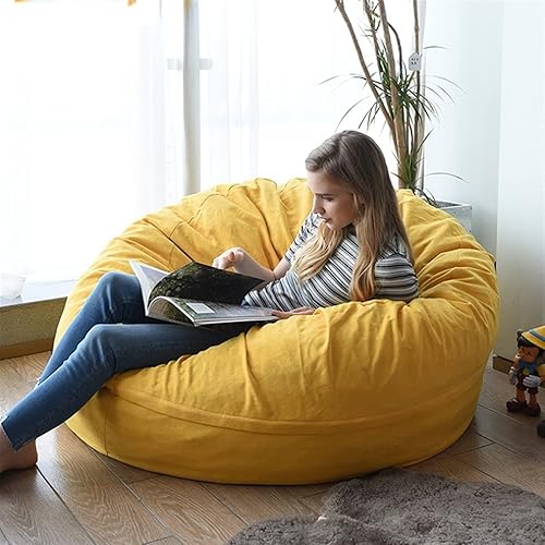 Miniatura 2 de ROOMAN Puff Chair Bean Bags for Adults Lazy Sofa Bean Chair with Filling Bean Bag Sofas for Living Room Leisure Sofa Chairs (Color  Yellow)