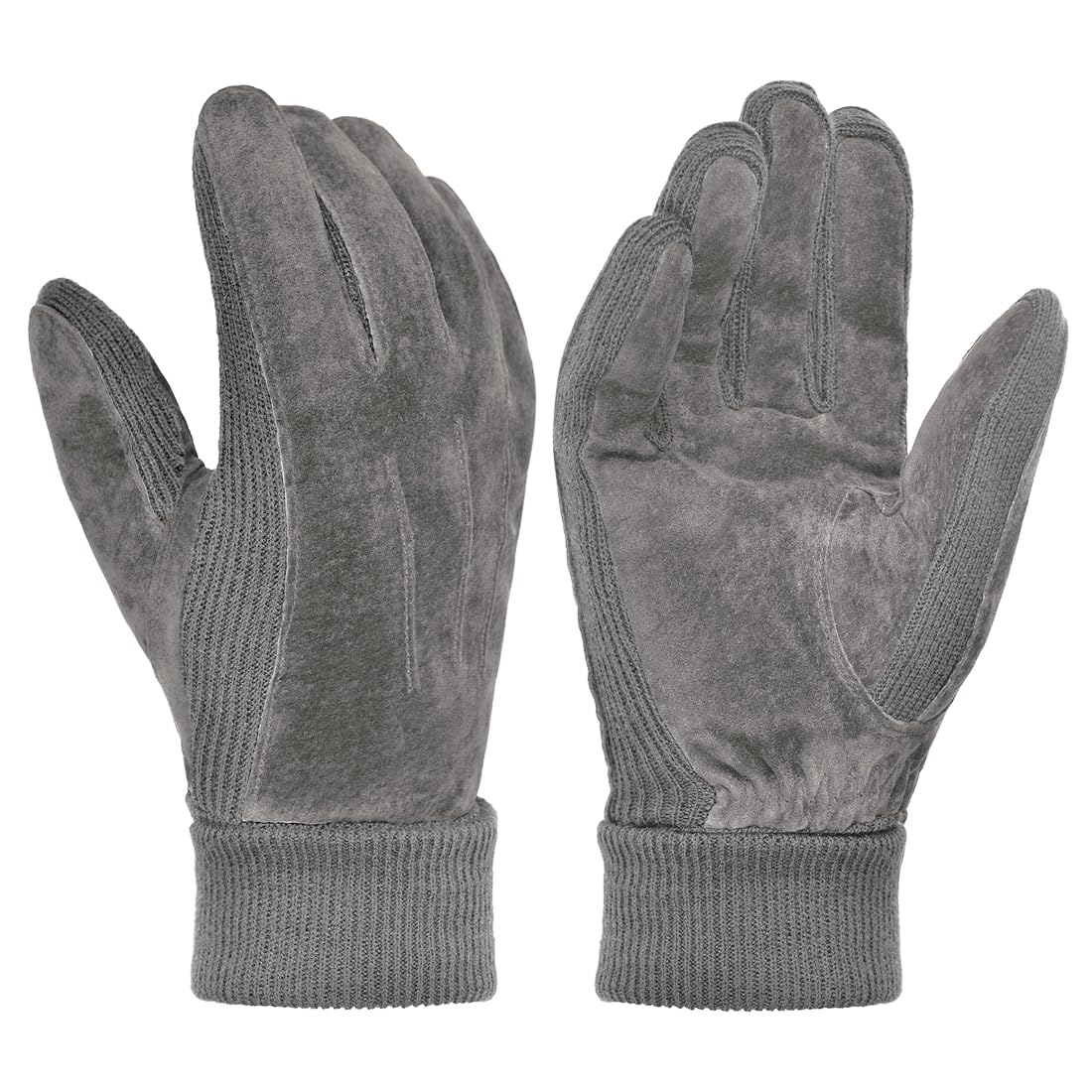 Gants D'hiver En Cuir Pour Homme Harssidanzar - Doublure Shearling (peau De Mouton) - Confortables Et Chauds - Pour Conduite, Ski, Randonnée Hivernale