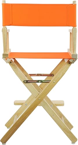 Miniatura 3 de Casual Home - Silla de director de 24.0in, marco natural con lienzo mandarina, altura de mostrador
