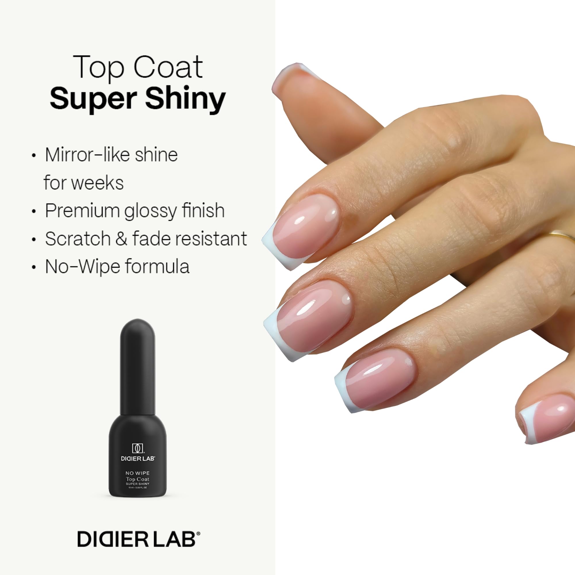 DIDIER LAB – Builder Gel en Flacon BBIO 15ml e tGel Top Coat Super Shiny 10ml Set – Base Constructrice Transparente et Fini Ultra Brillant pour Ongles Solides et Longue Tenue –Formule Durable No Wipe