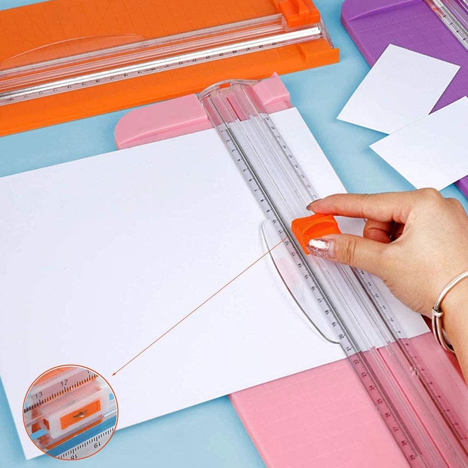 Yuemuop Papierschneider Rosa - Präzisionsschneider Für A3 A4 A5 Papier & Fotos