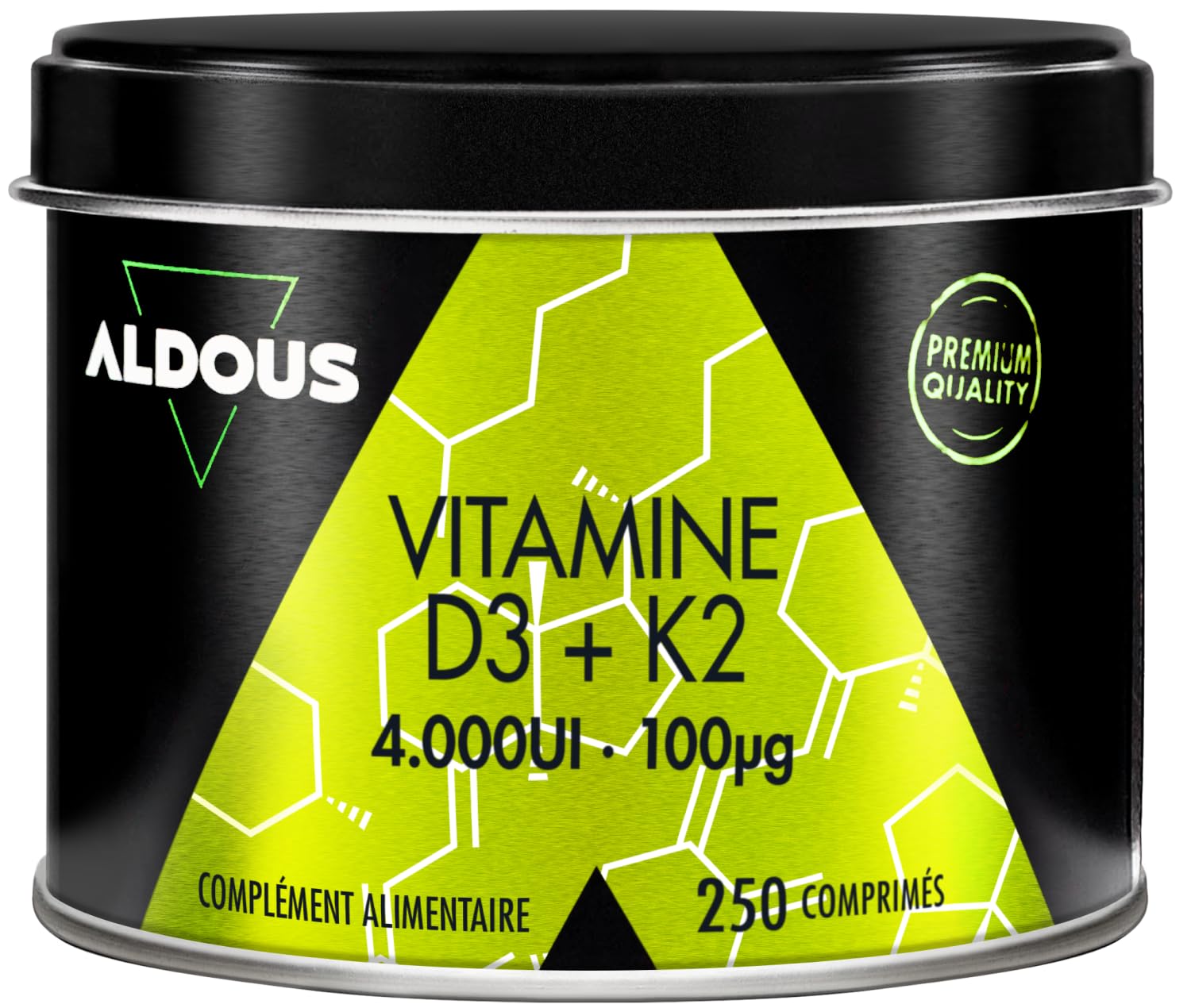 Vitamine D3 et K2 2000 IU - 250 comprimés - Vitamine K2 50mcg | Vitamine D Chole