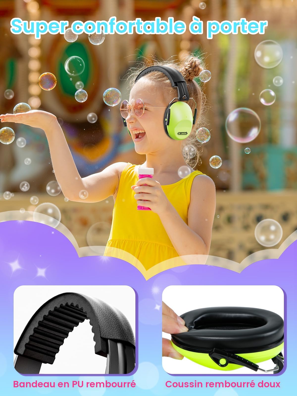 Casque Anti Bruit Enfant,Casque Antibruit Idéal pour Enfants Sensibles