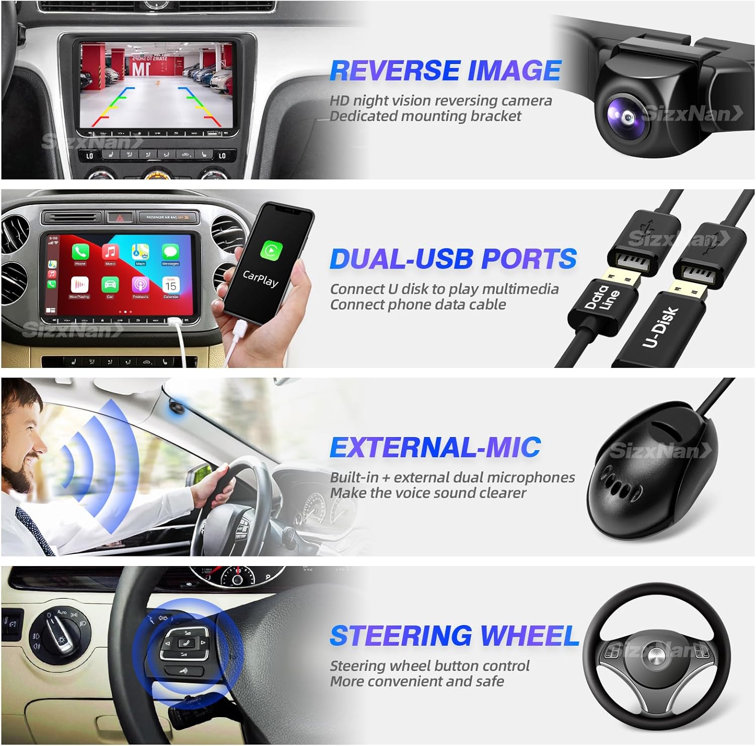 forTiguan VW Jetta Golf Passat Radio Compatible with Wireless Carplay Android Auto,Updated Car Android Stereo Bluetooth Navigation GPS Touchscreen WiFi FM/AM Backup Camera HeadUnit