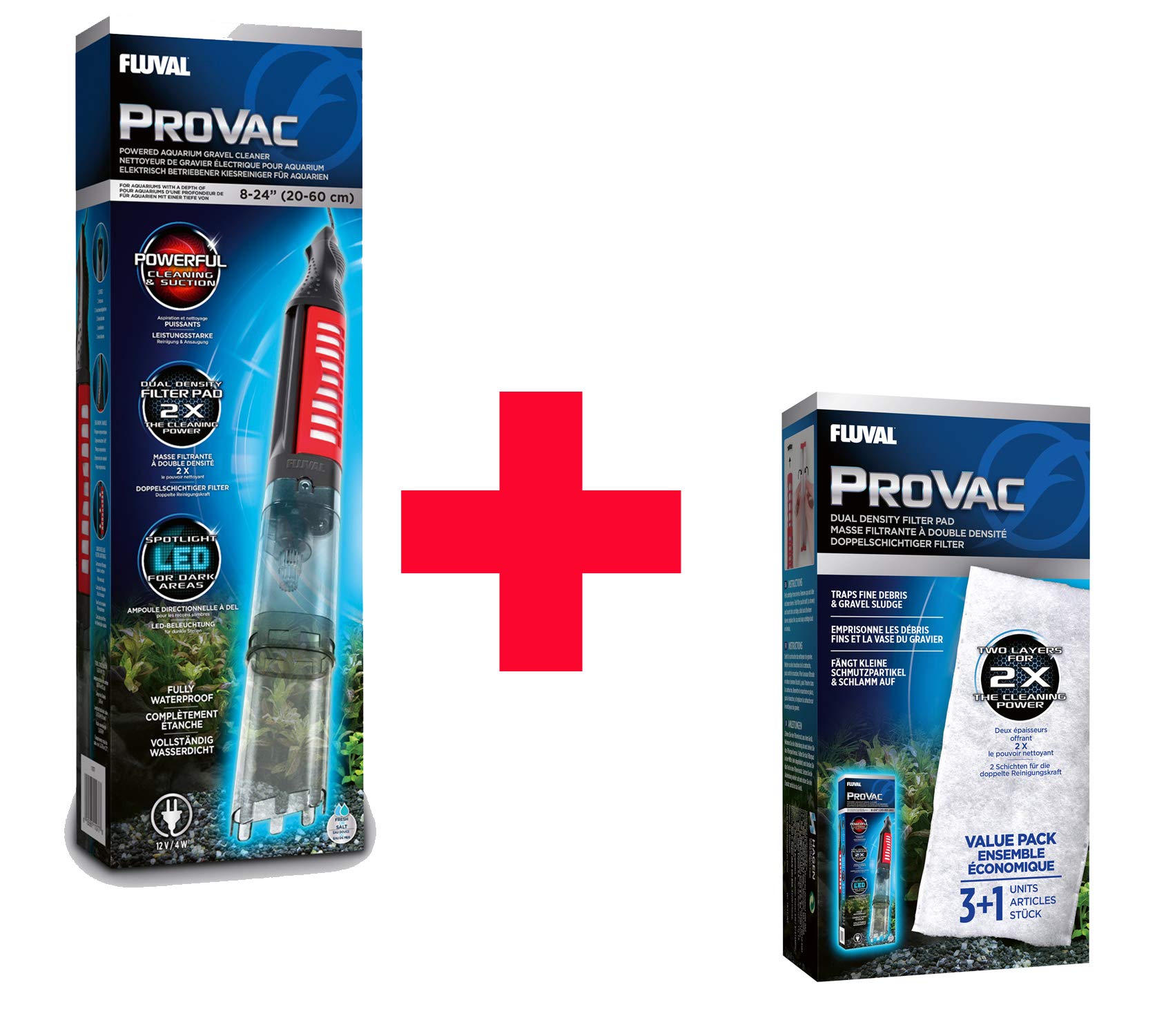 Fluval Pro VAC Bodengrundreiniger (Bodenreiniger + Ersatzfilter)