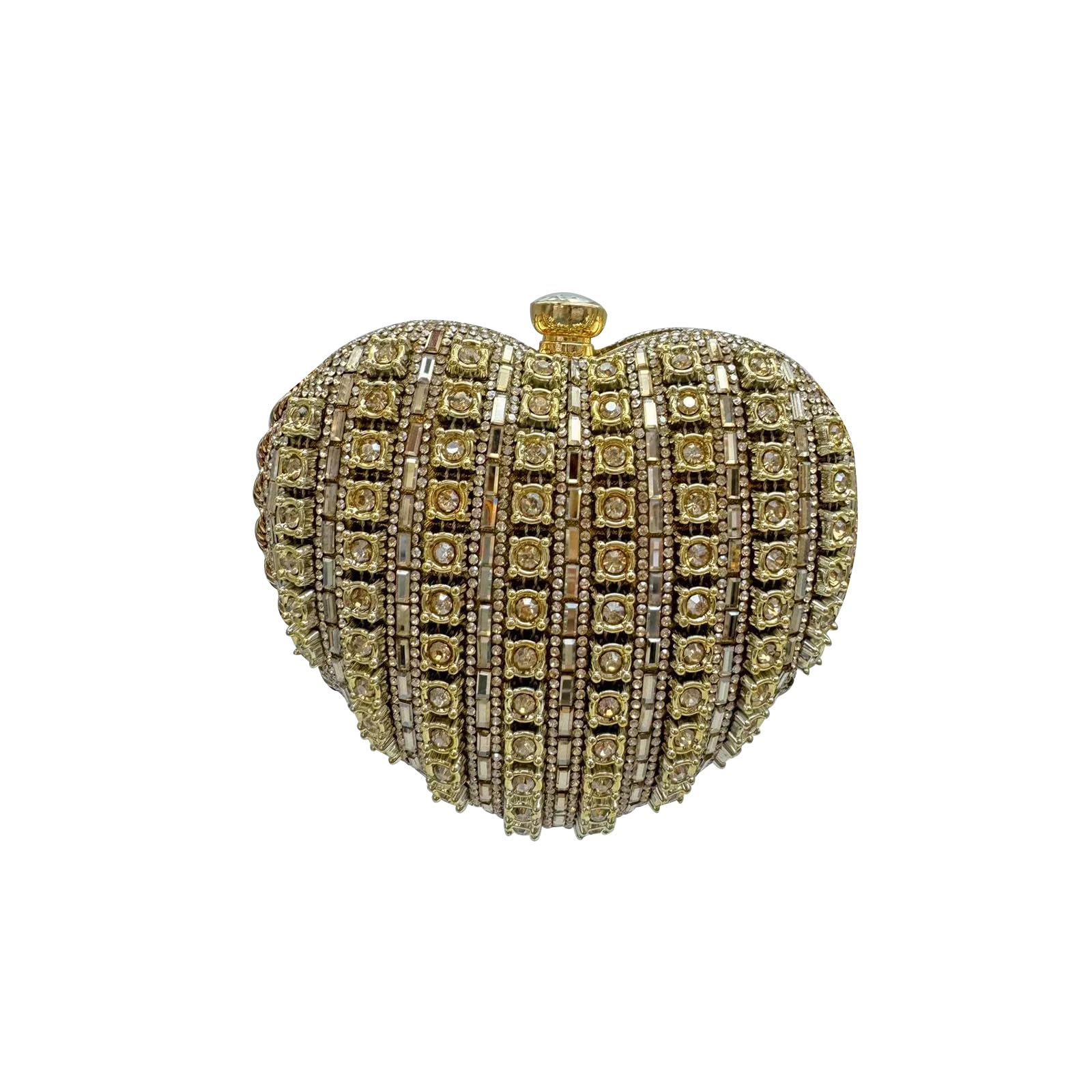 Borsetta da Sera da Donna Clutch in Cristallo a Forma di Cuore Strass Borsa a Mano Pochette Piccolo con Catena Elegante Borsa a Tracolla a Spalla per Ballo Cerimonia Cocktail Festa