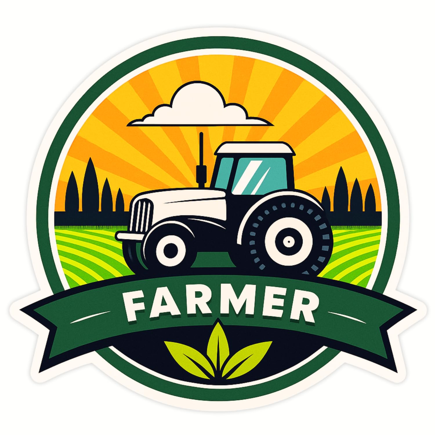 Stuck Farmer Farmers Agri Farming Support 4x4 VINYL Decal Sticker Toolbox Flag | UK