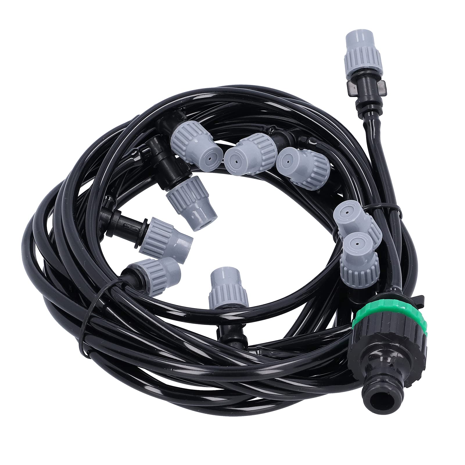 Tropfbewässerungssystem Set, 10 m Schnellanschluss System mit automatischer Gartenbewässerung und Sprühnebelanlage inklusive 10 Düsen für Gewächshaus, Blumenbeet, Rasen und Terrasse