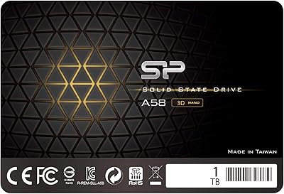 Silicon Power 1TB SSD 3D NAND A58 Performance Boost SATA III 2.5" 7mm (0.28") Internal Solid State Drive SU001TBSS3A58A25CA