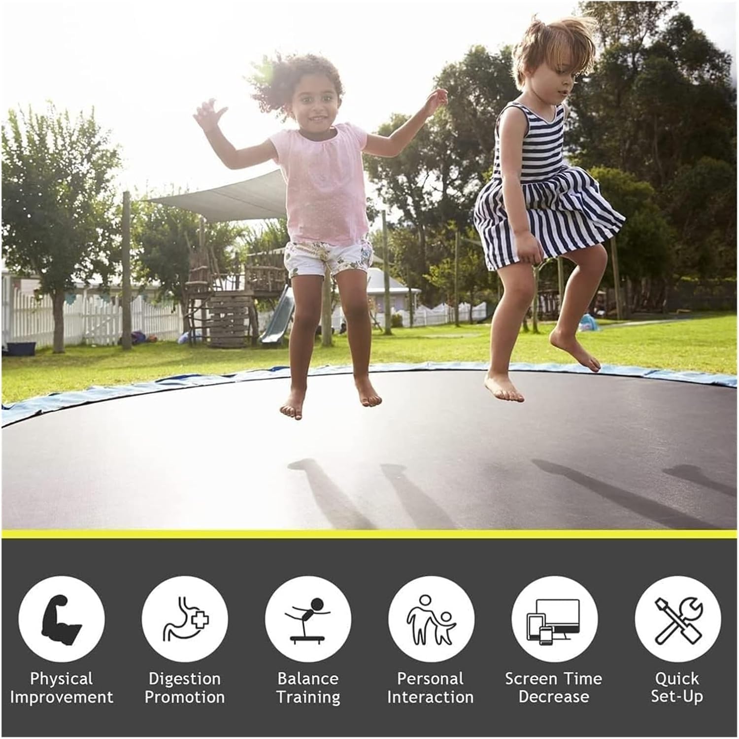 Trampoline Accessories,Jump Mat, Trampoline Spare Parts Replacement Trampoline Jumping Mat High-Elastic PP Trampoline Mat