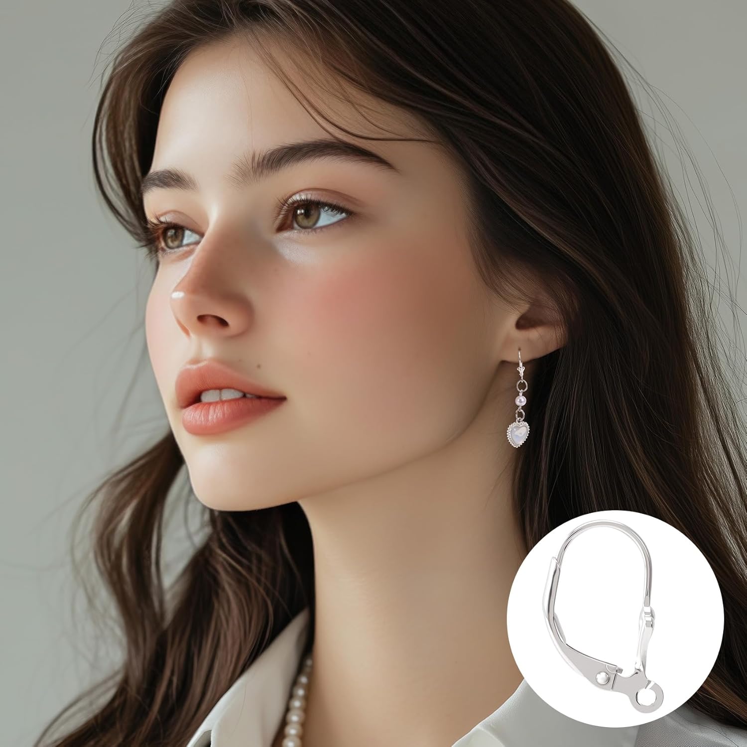 2 Pcs Leverback Earring Hooks, 925 Sterling Silver Clasp Hoop, Hypoallergenic Dangles Earring Hooks, French Ear Wire Findings for Women, DIY Crafts, Jewelry Making (Silver) - Image 6