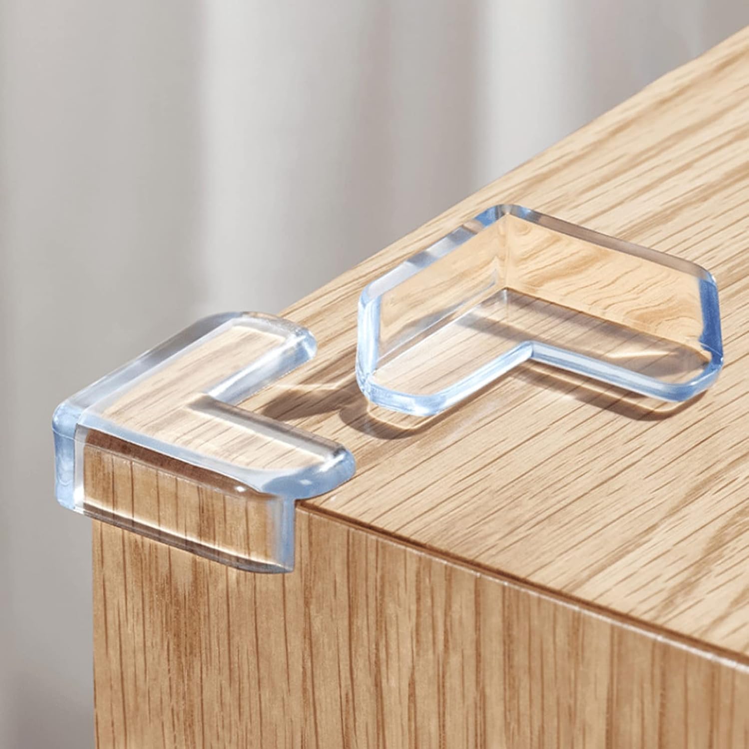 4Pcs Transparent Corner Protector for Baby, Self-Adhesive Protectors Guards, Furniture Protective Covers, Soft Corner Protector, Baby Proofing Edge, Furniture Bumper for Fireplace Stair Cabinet