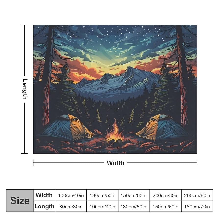 Amazon.com: TOWINSFB Bonfire Camping Throw Blanket, Fuzzy
