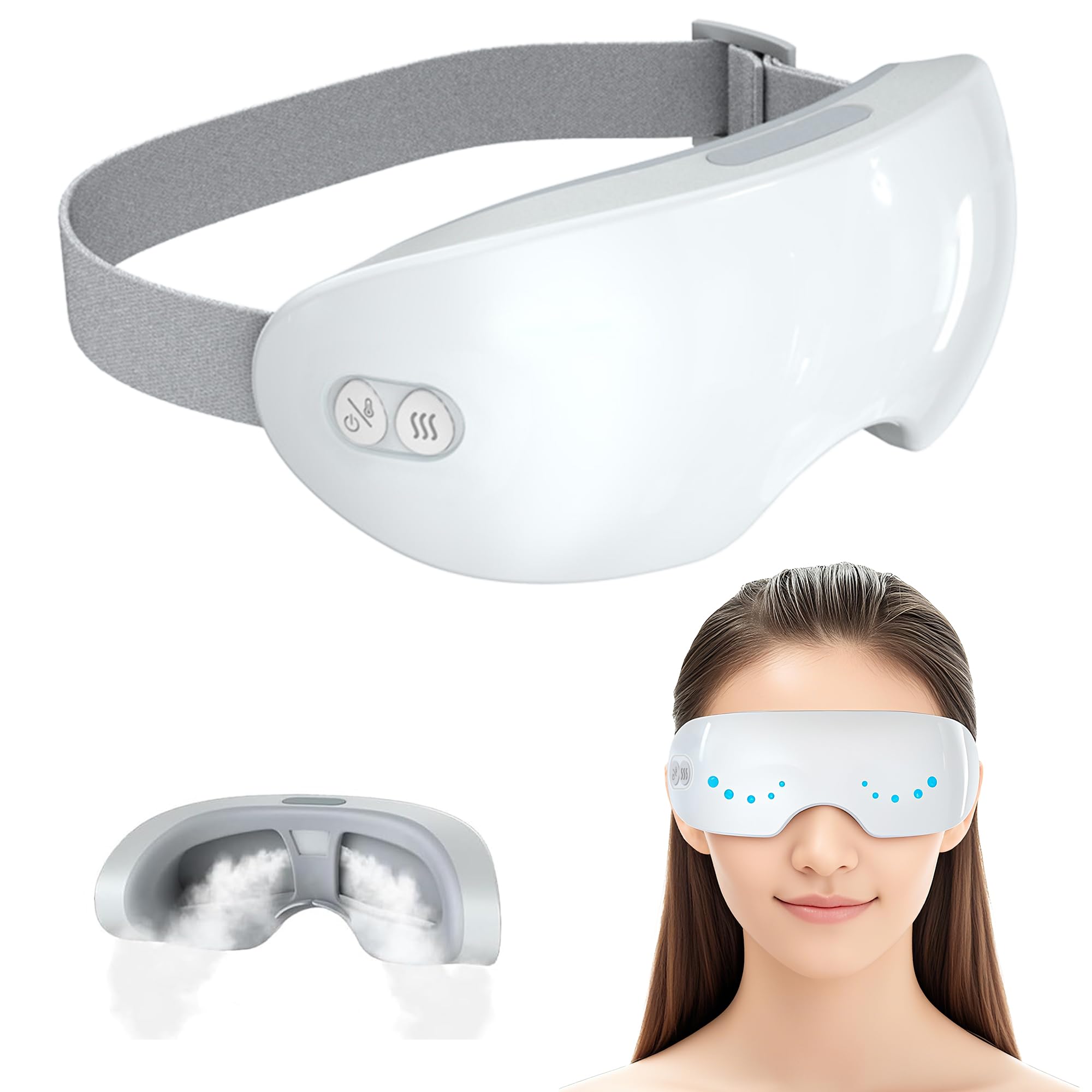 Smart Steam Therapy Eye Mask with Heat Compress 2 Levels Adjustable Steam Eye Steamer for Dry Eyes Relief