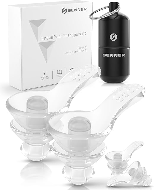 Senner ® DreamPro - Stopery do uszu dla spokojnego snu - Ochrona słuchu - Stopery przeciwszumowe