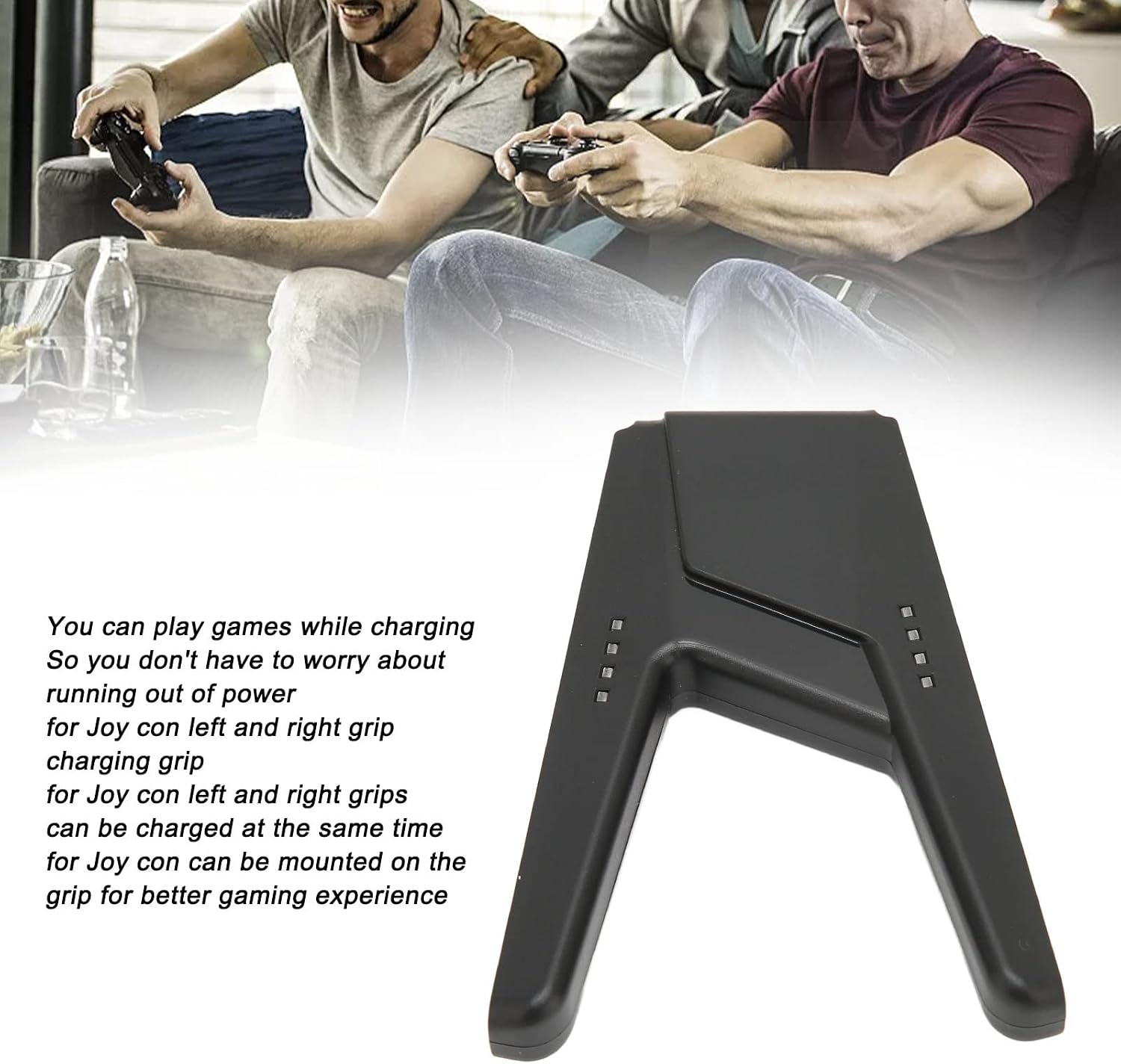 Bracket Charger Holder for Joy Con,Professional Joy Con Grip Bracket, Portable Gaming Comfort Grip Handle Bracket for Joy Con Accessories(Black)